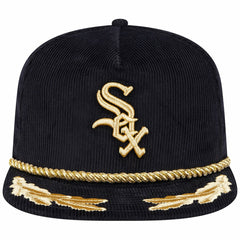 Chicago White Sox New Era Corduroy Filigree Golfer Adjustable Hat - Black - New Era Sale