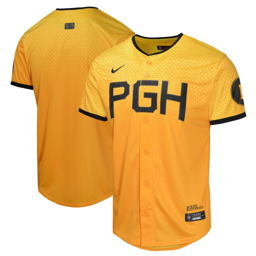 Pittsburgh Pirates Nike Youth City Connect Limited Jersey - Gold - Nike on Sale