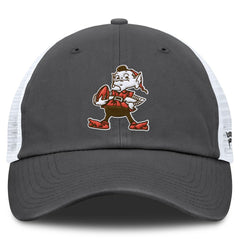 Fanatics Cleveland Browns Basic Vintage Trucker Adjustable Hat Gray/White