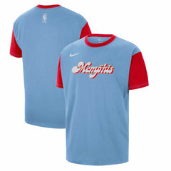 Memphis Grizzlies 2024/25 City Edition Courtside Color Block T-Shirt Light Blue | Nike Near Me