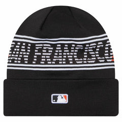 San Francisco Giants New Era Authentic Collection Cuffed Knit Hat - Black - New Era Discount