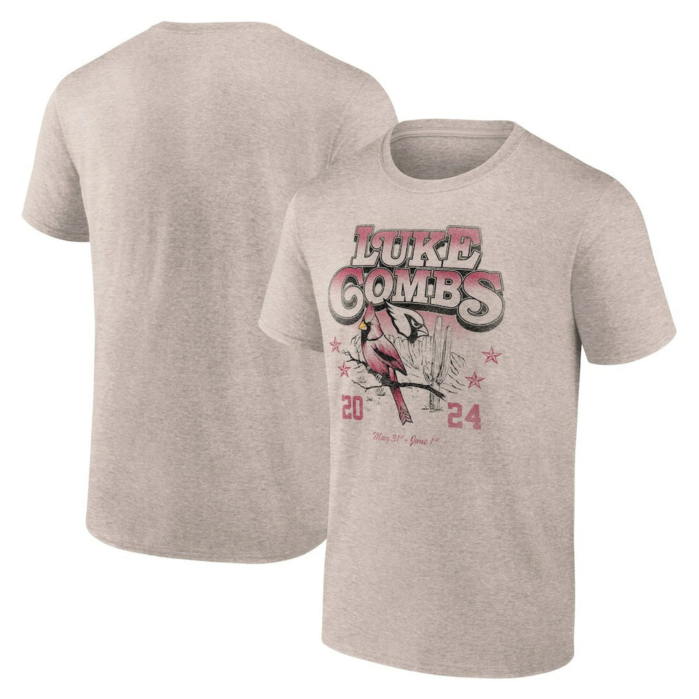 Fanatics Luke Combs x Arizona Cardinals Growin' Up and Gettin' Old Tour T-Shirt Tan