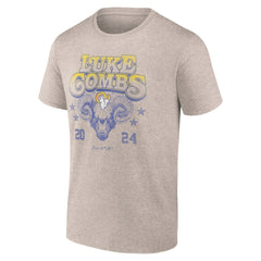 Fanatics Luke Combs x Los Angeles Rams Growin' Up and Gettin' Old Tour T-Shirt Tan