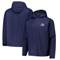 Denver Broncos Dunbrooke Tropic Waterproof Packable Full-Zip Hoodie Jacket Navy