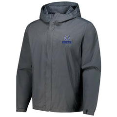 Indianapolis Colts Dunbrooke Tropic Waterproof Packable Full-Zip Hoodie Jacket Graphite