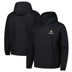 New Orleans Saints Dunbrooke Tropic Waterproof Packable Full-Zip Hoodie Jacket Black