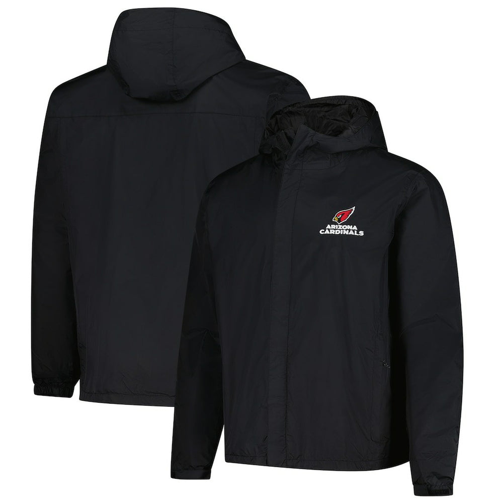Arizona Cardinals Dunbrooke Tropic Waterproof Packable Full-Zip Hoodie Jacket Black
