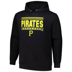 Pittsburgh Pirates Stack Fleece Pullover Hoodie - Black - MLB on Sale