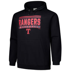 Texas Rangers Stack Fleece Pullover Hoodie - Black - MLB on Sale