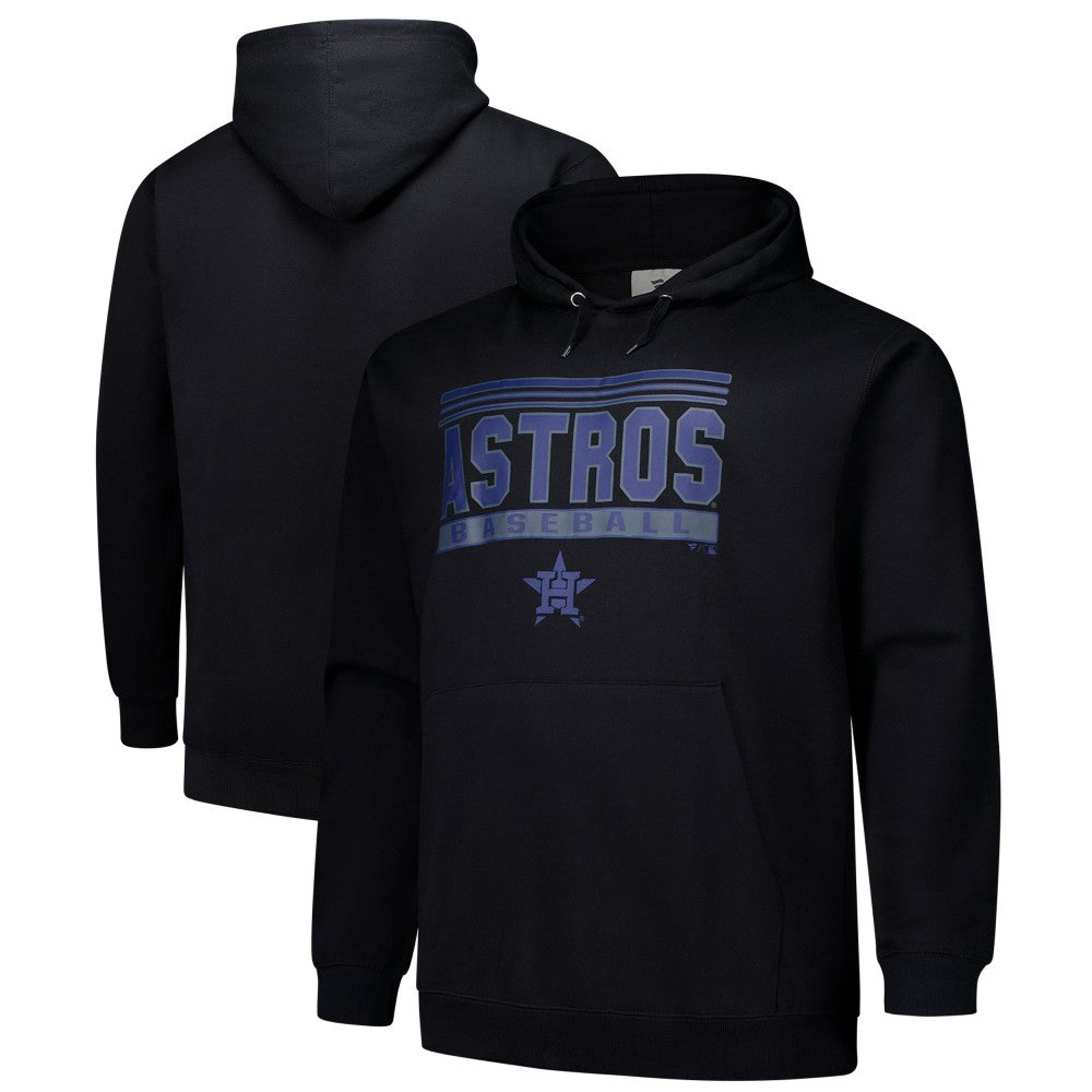 Houston Astros Stack Fleece Pullover Hoodie - Black - MLB Online