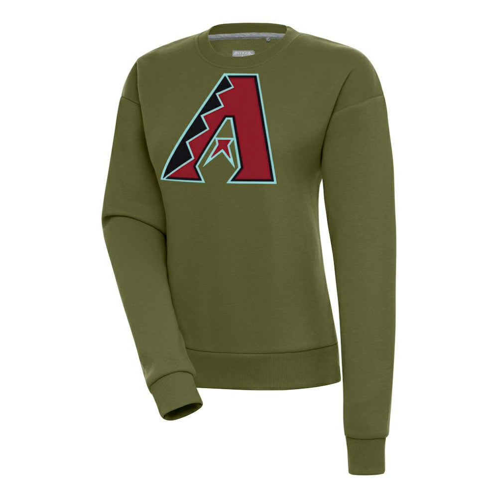 Arizona Diamondbacks Antigua Women's Victory Pullover Sweatshirt - Olive - MLB Sale