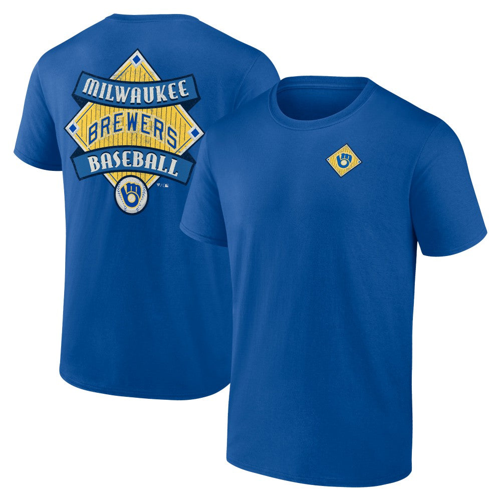 Milwaukee Brewers Cooperstown Collection Field Play T-Shirt - Royal - MLB Lifestyle
