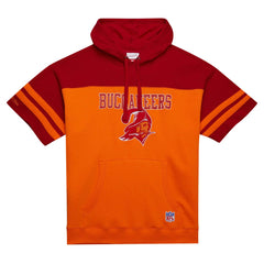 Mitchell & Ness Tampa Bay Buccaneers Off Field Vintage Logo Short Sleeve Pullover Hoodie Orange