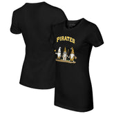 Pittsburgh Pirates Tiny Turnip Women's Gnomes T-Shirt - Black - MLB Lifestyle