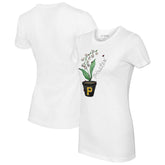 Pittsburgh Pirates Tiny Turnip Women's Lilies and Ladybugs T-Shirt - White - MLB Discount