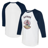 Houston Astros Tiny Turnip Unisex Mermaid 3/4-Sleeve Raglan T-Shirt - White/Navy - MLB Online
