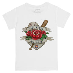 Houston Astros Tiny Turnip Youth American Traditional Rose T-Shirt - White - MLB on Sale