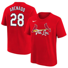 Nolan Arenado St. Louis Cardinals Nike Youth 2024 City Connect Name & Number T-Shirt - Red - Nike Lifestyle