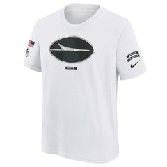 Nike New York Jets Youth 2024 Salute To Service T-Shirt White