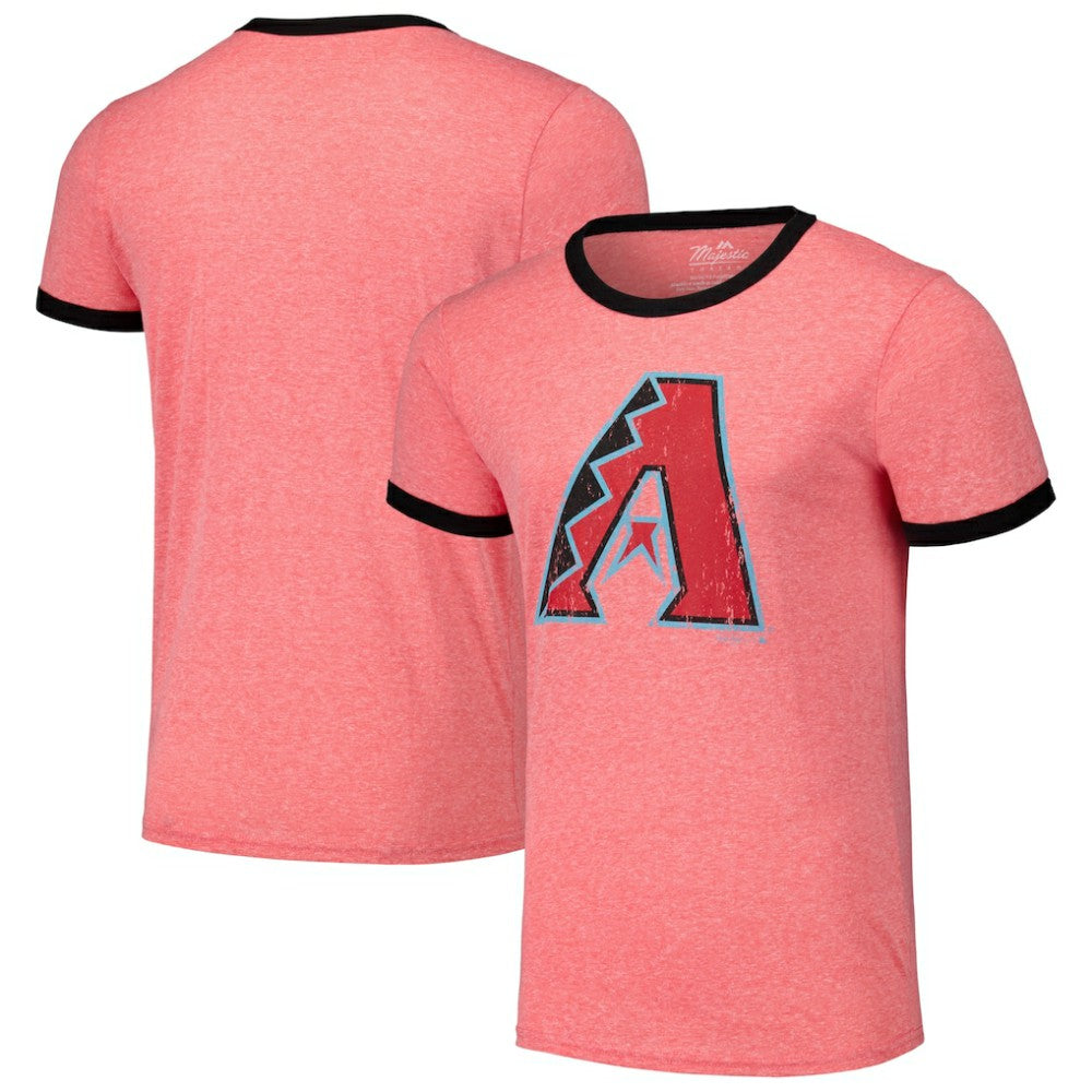 Arizona Diamondbacks Majestic Threads Ringer Tri-Blend T-Shirt - Red - MLB on Sale