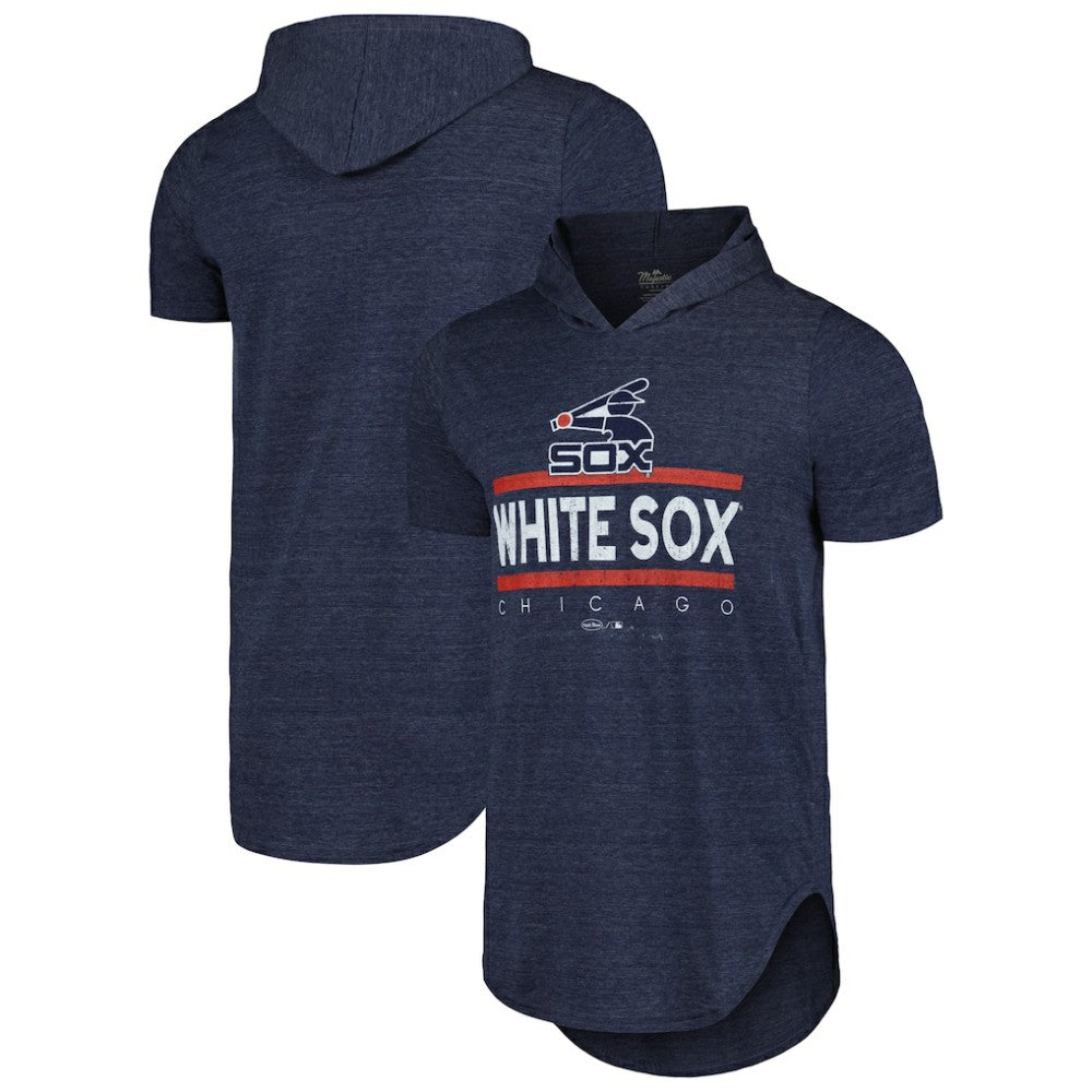 Chicago White Sox Majestic Threads Tri-Blend Hoodie T-Shirt - Navy - MLB Discount