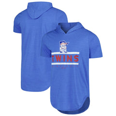 Minnesota Twins Majestic Threads Tri-Blend Hoodie T-Shirt - Royal - MLB on Sale