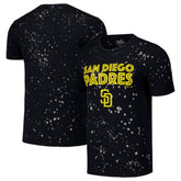 San Diego Padres Majestic Threads Splatter T-Shirt - Black/White - MLB on Sale