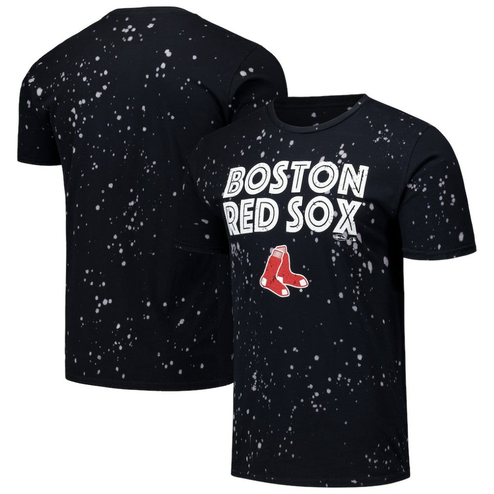 Boston Red Sox Majestic Threads Splatter T-Shirt - Black/White - MLB Sale