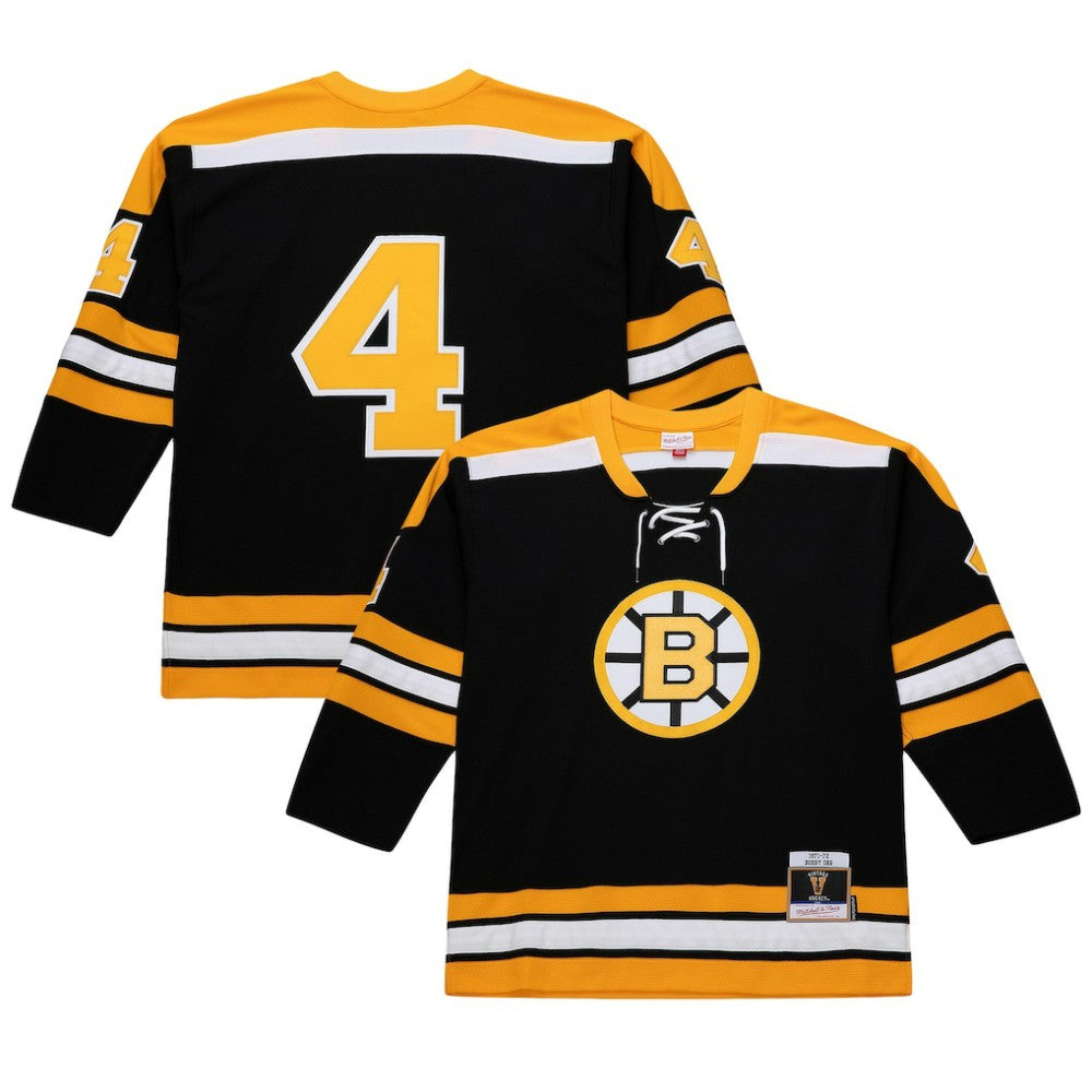Bobby Orr Boston Bruins Mitchell & Ness Big & Tall 1971/72 Blue Line 2.0 Jersey - Black - NHL 201351071