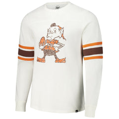 47 brand Cleveland Browns '47 Gridiron Throwback Premier Brex Long Sleeve T-Shirt White