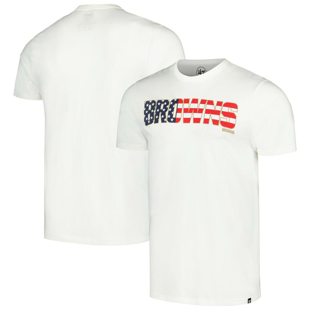 47 brand Cleveland Browns '47 Flag Script Franklin T-Shirt White