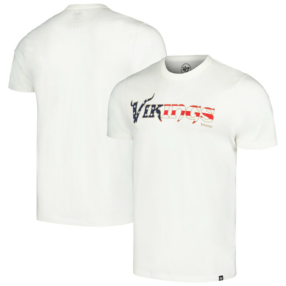 47 brand Minnesota Vikings '47 Flag Script Franklin T-Shirt White