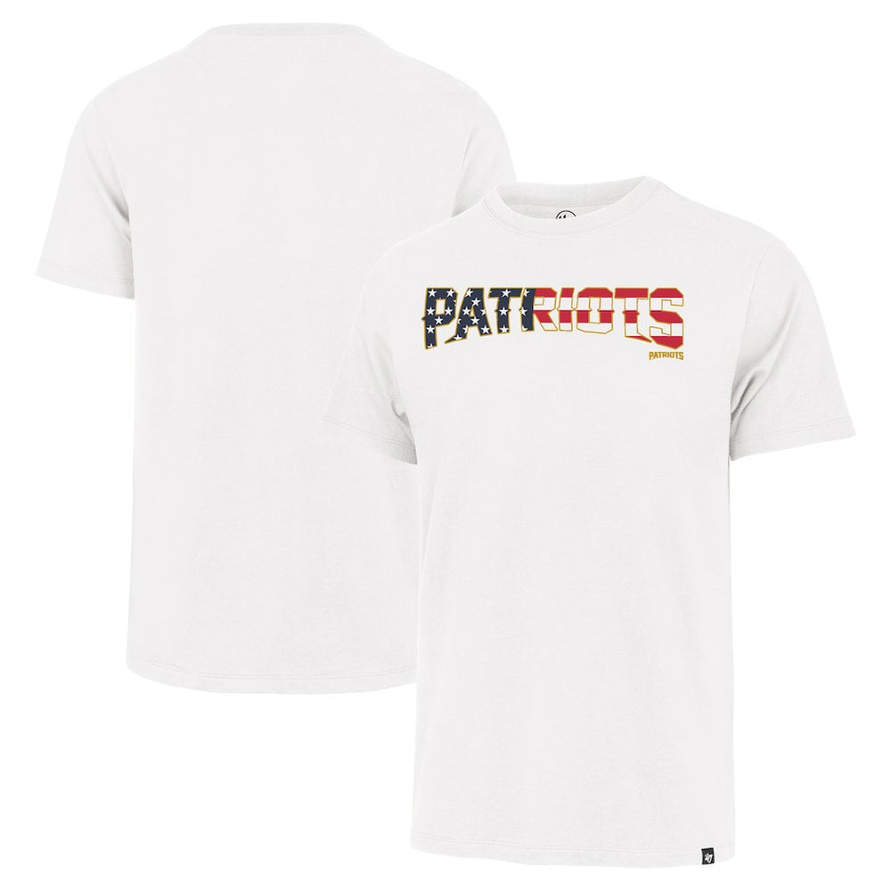 47 brand New England Patriots '47 Flag Script Franklin T-Shirt White