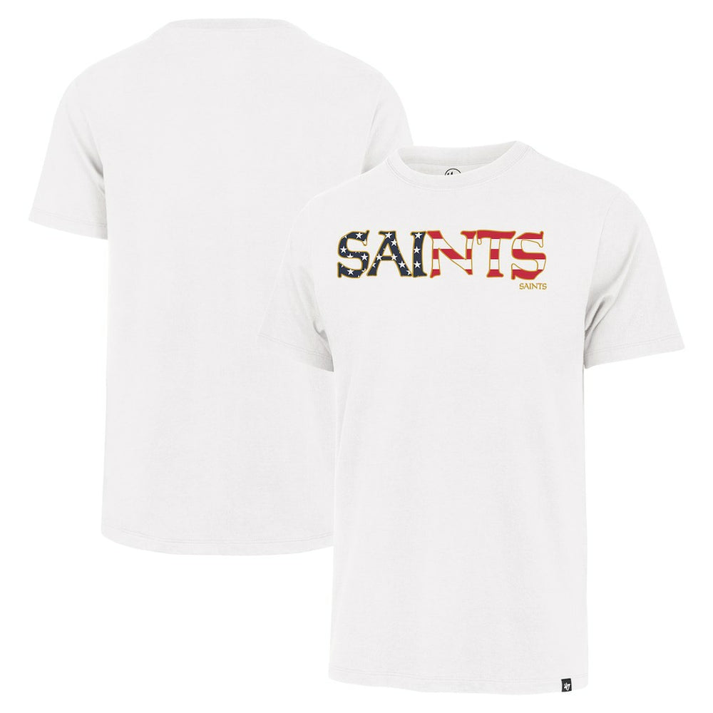 47 brand New Orleans Saints '47 Flag Script Franklin T-Shirt White