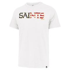 47 brand New Orleans Saints '47 Flag Script Franklin T-Shirt White
