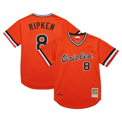 Cal Ripken Jr. Baltimore Orioles Mitchell & Ness 2001 Cooperstown Collection Authentic Throwback Jersey - Orange - Mitchell & Ness Online