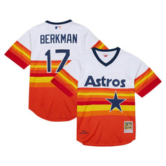 Lance Berkman Houston Astros Mitchell & Ness 2004 Cooperstown Collection Authentic Throwback Jersey - White - Mitchell & Ness Discount