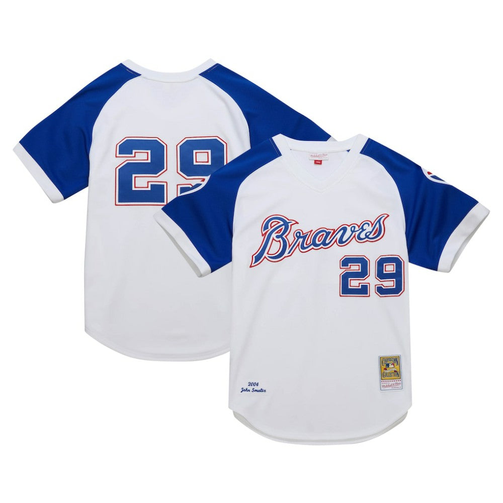 John Smoltz Atlanta Braves Mitchell & Ness 2004 Cooperstown Collection Authentic Throwback Jersey - White - Mitchell & Ness Online
