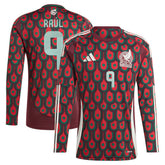 Raul Jimenez Mexico National Team 2024 Home Replica Player Long Sleeve Jersey Burgundy - Adidas sale