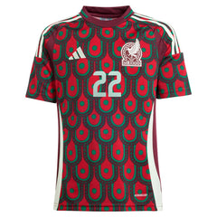 Hirving Lozano Mexico National Team Youth 2024 Home Replica Player Jersey Green - Adidas sale