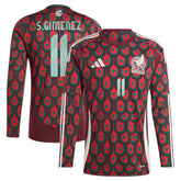 Santiago Giménez Mexico National Team 2024 Home Replica Player Long Sleeve Jersey Burgundy - Adidas sale