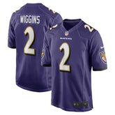 Nike Nate Wiggins Baltimore Ravens Player Game Jersey Purple