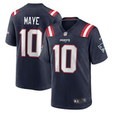 Nike Drake Maye New England Patriots Player Game Jersey Navy