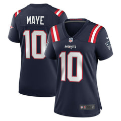 Nike Drake Maye New England Patriots Women's Player Game Jersey Navy