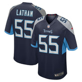 Nike JC Latham Tennessee Titans Player Game Jersey Navy