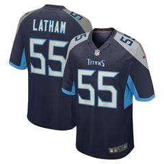 Nike JC Latham Tennessee Titans Player Game Jersey Navy