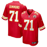 Nike Josh Simmons Kansas City Chiefs 2025 NFL Draft First Round Pick Game Jersey Red
