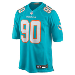 Nike Kenneth Grant Miami Dolphins 2025 NFL Draft First Round Pick Game Jersey Aqua