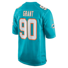 Nike Kenneth Grant Miami Dolphins 2025 NFL Draft First Round Pick Game Jersey Aqua