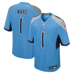 Nike Cameron Ward Tennessee Titans 2025 NFL Draft First Round Pick Game Jersey Light Blue